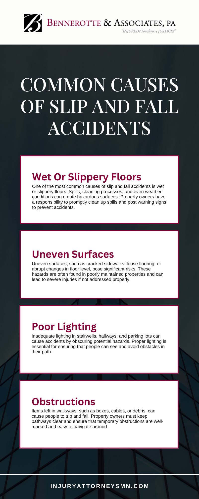 Common Causes Of Slip And Fall Accidents Infographic