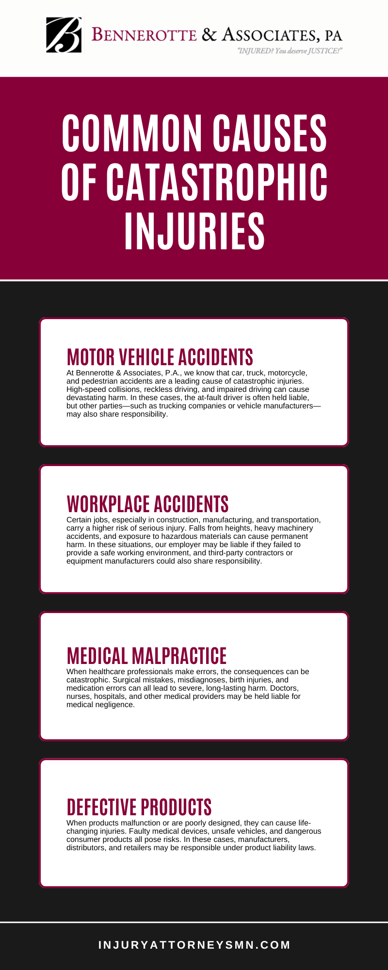 Common Causes Of Catastrophic Injuries Infographic