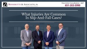 What injuries are common in slip-and-fall cases?