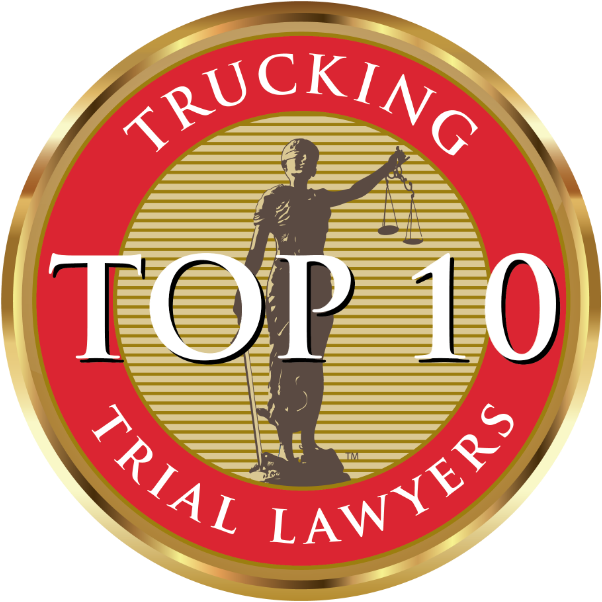 trucking trial lawyers - top 10 badge